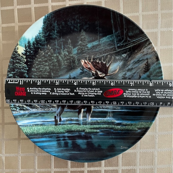 Canadiana Moose Home Decor Wall Plate. World wildlife fund. WWF. Canada - Picture 4 of 4
